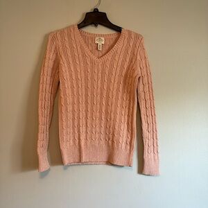 ST JOHN’S BAY PINK SWEATER, glittering, size small